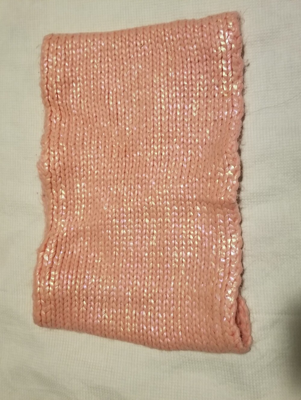 Target Women's One Size Pink Sparkle Knit Tube Scarf